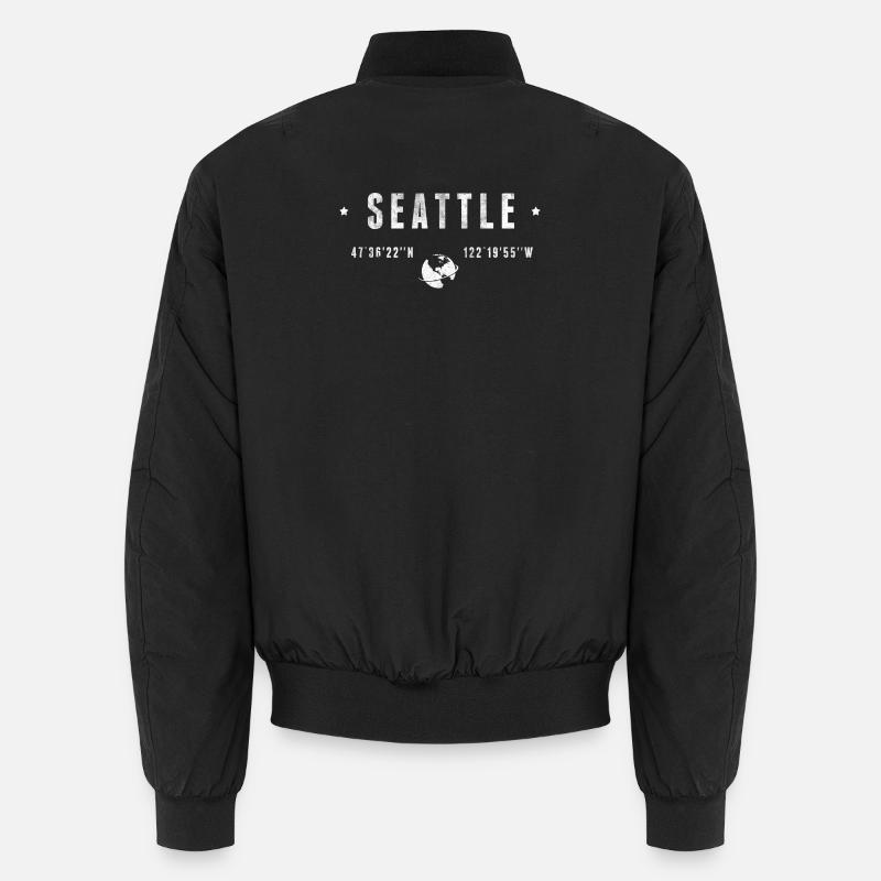 Seattle - Unisex Bomber Jacket - black