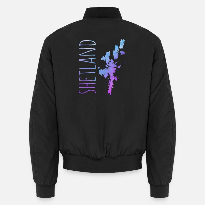 Shetland Islands - Unisex Bomber Jacket - black
