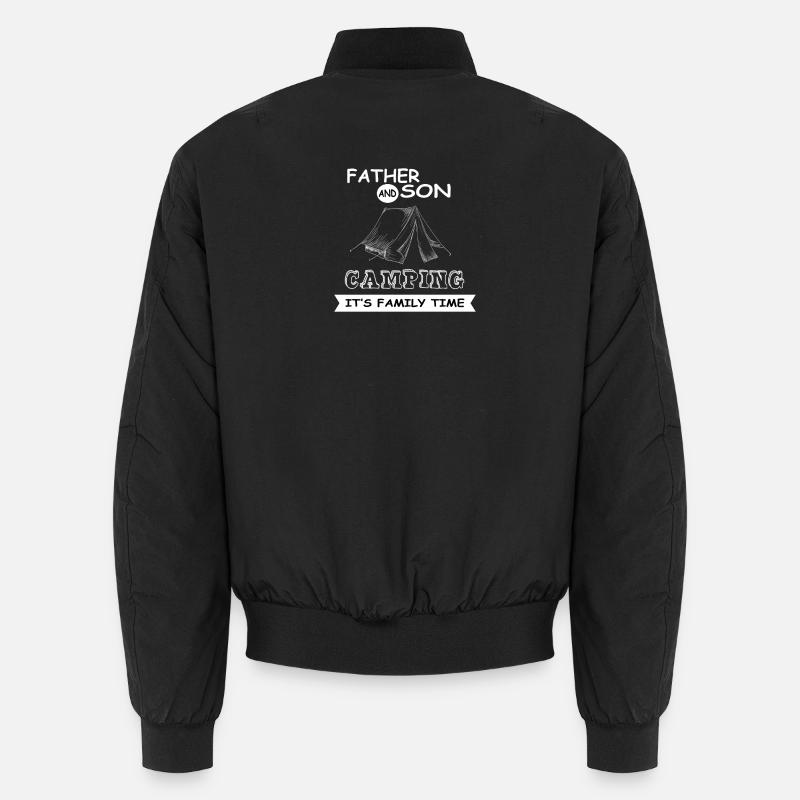 Father And Son - Camping - Unisex Bomber Jacket - black