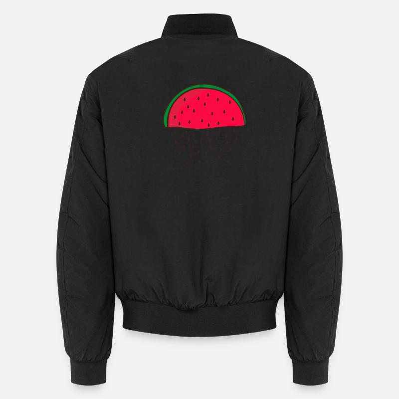 watermelon - Unisex Bomber Jacket - black