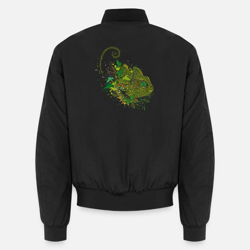 wunderschönes Chamäleon Graffiti - Unisex Bomberjacke - Schwarz