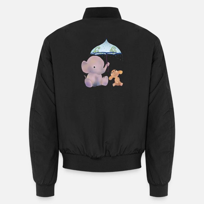 Maus und Elefant Unisex Bomberjacke