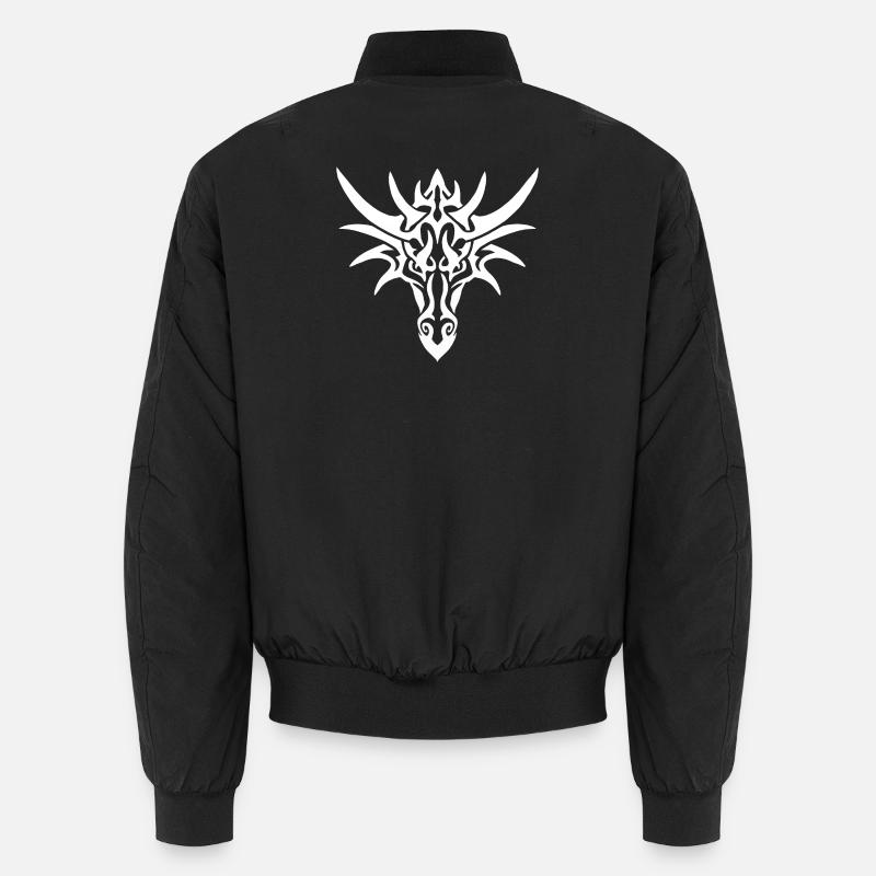 Stammesweißer Drache - Unisex Bomberjacke - Schwarz