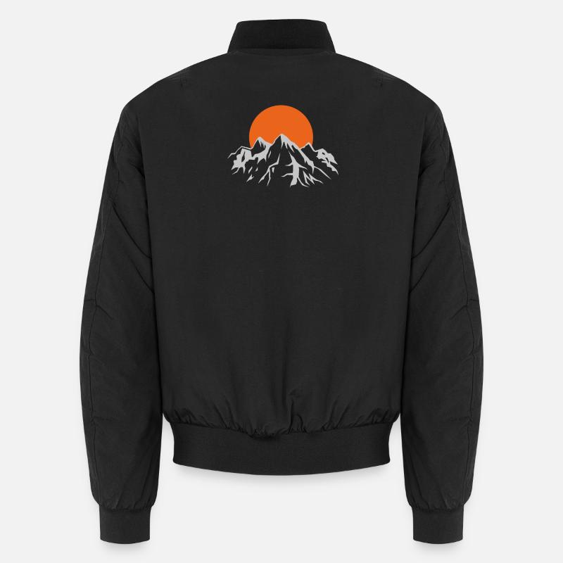 mountains - Unisex Bomber Jacket - black