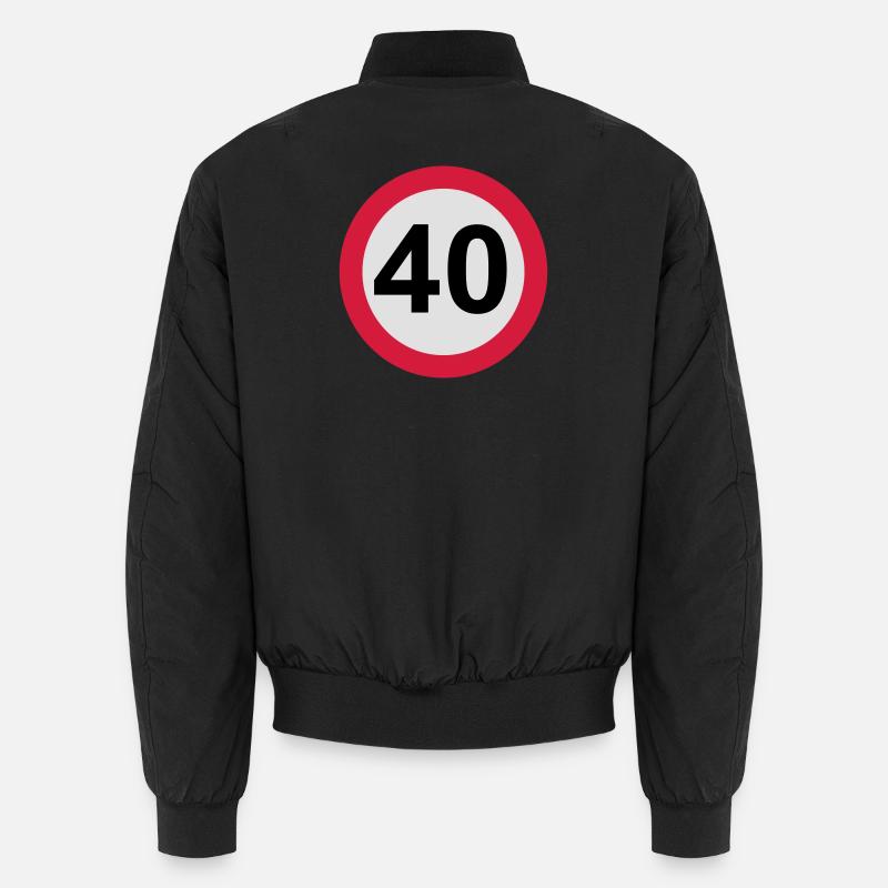 40th birthday - Unisex Bomber Jacket - black