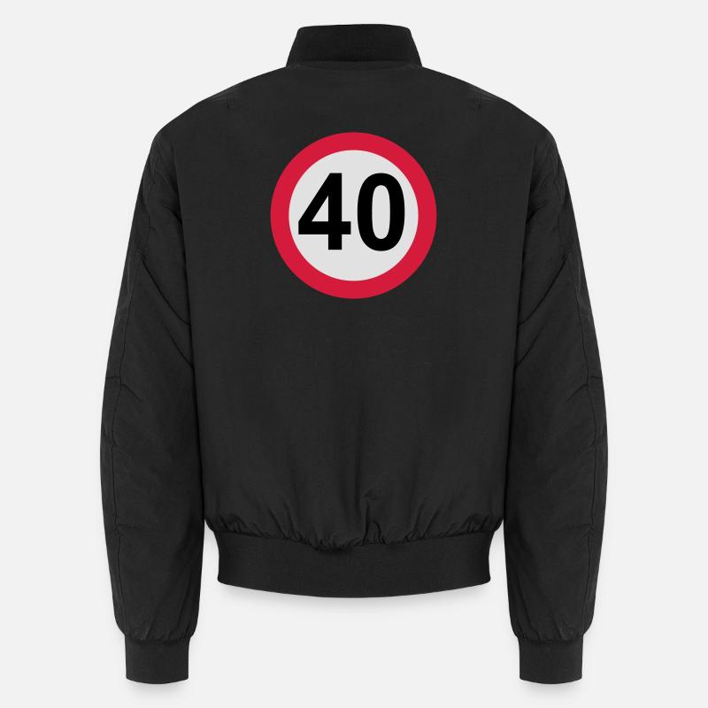 40 ans - Bomber unisexe - noir