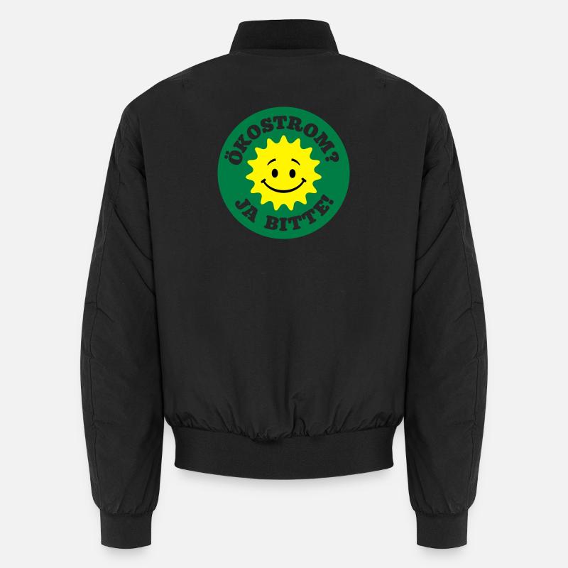 ökostrom ja bitte, atomkraft nein danke, anti Unisex Bomberjacke