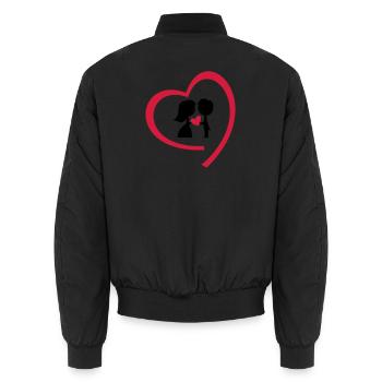 jeunes mariés - Bomber unisexe - noir - Dos - AI Model Male 185 light (185cm)