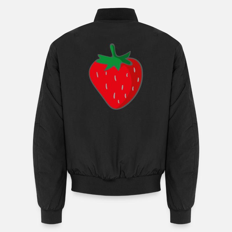 strawberry - Unisex Bomber Jacket - black