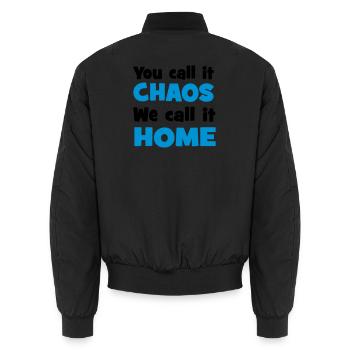 6061912 120606130 chaos - Bomber unisexe - noir - Dos - AI Model Male 185 light (185cm)