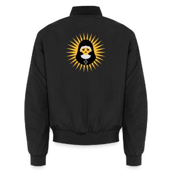 Nonne | Nun | Christ | Star - Bomber unisexe - noir - Dos - AI Model Male 185 light (185cm)
