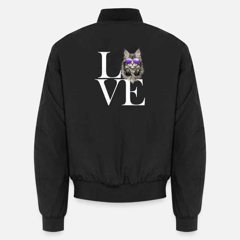 Maine Coon white Unisex Bomberjacke