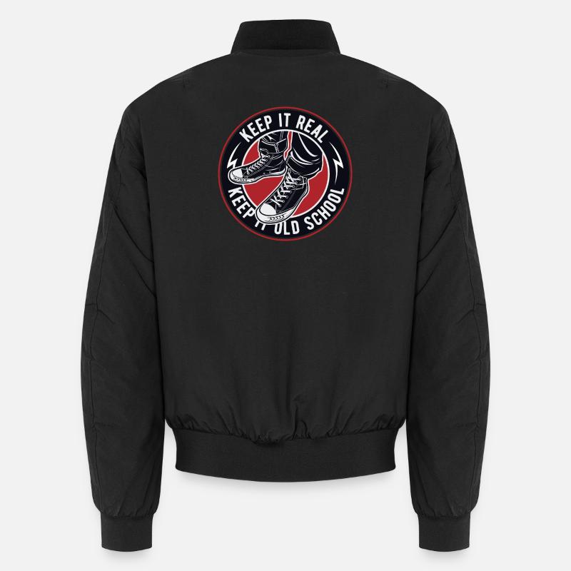 Keep It Real Old School Sneakers Logo Unisex Bomber Jacket