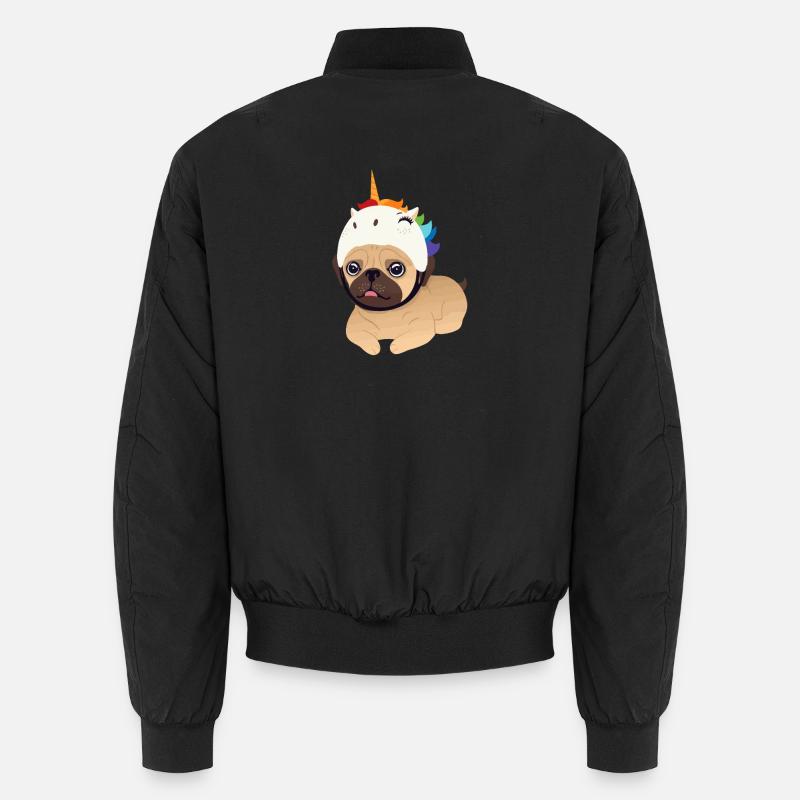 Einhorn Mops Unicorn pug Unisex Bomberjacke