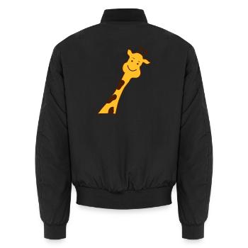 giraffe - Unisex Bomberjacke - Schwarz - Hinten - AI Model Male 185 light (185cm)