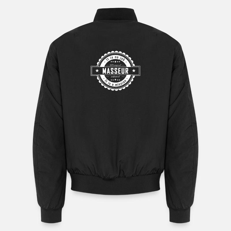 MASSEUR - Unisex Bomber Jacket - black