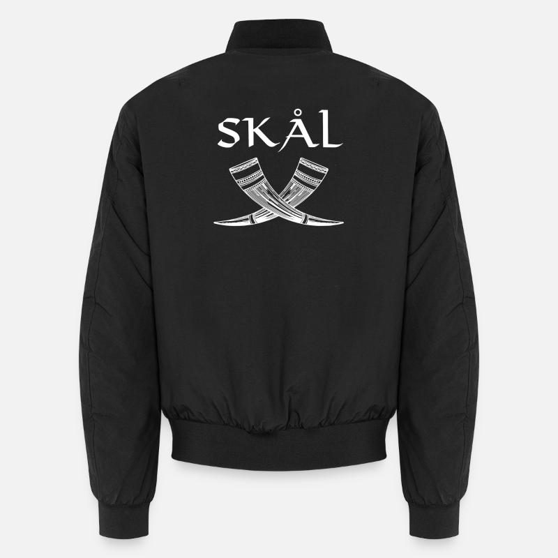 Skal drinking horn - Unisex Bomber Jacket - black