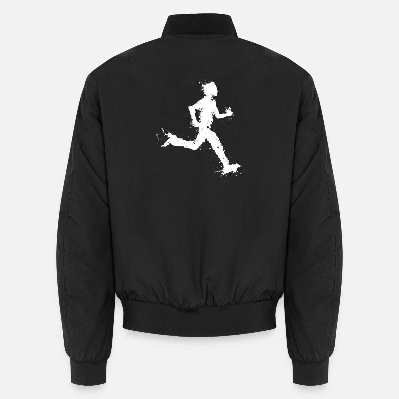 Laufender Mann - laufender Mann - Marathon Unisex Bomberjacke