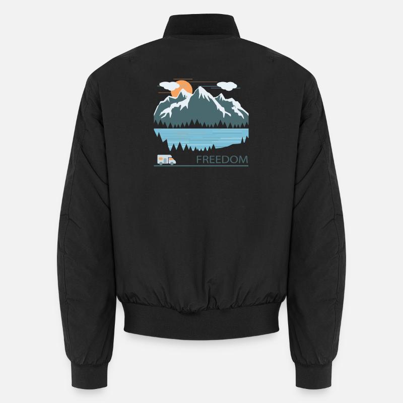 Camping - Unisex Bomberjacke - Schwarz