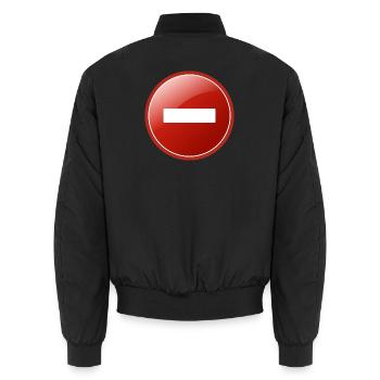 Remove - Unisex Bomber Jacket - black - Back - AI Model Male 185 light (185cm)