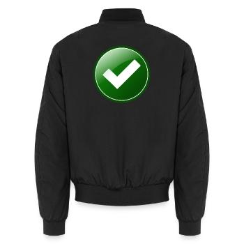 Approved - Unisex Bomber Jacket - black - Back - AI Model Male 185 light (185cm)