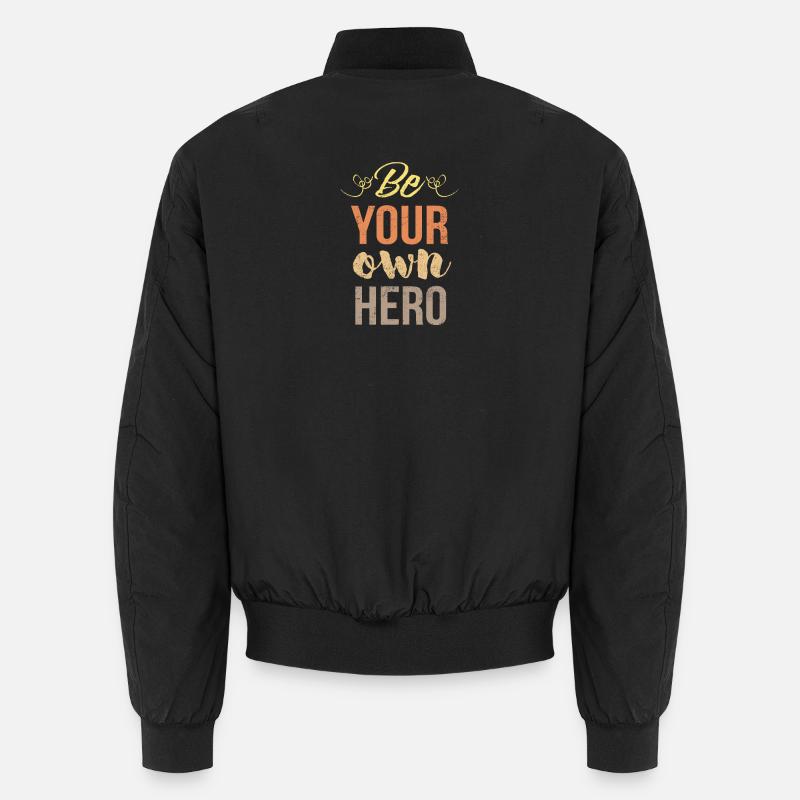 Sei dein eigener Held - Valentine - Unisex Bomberjacke - Schwarz