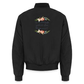 Le monde appartient à ceux qui en jouissent - Valentine - Bomber unisexe - noir - Dos - AI Model Male 185 light (185cm)