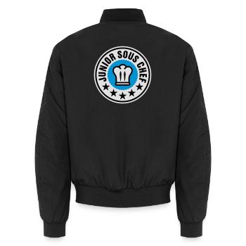 Junior Sous Chef - Unisex Bomberjacke - Schwarz - Hinten - AI Model Male 185 light (185cm)