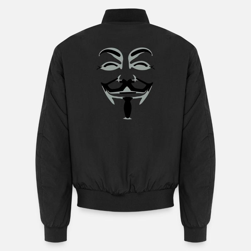 anonymus_vektor_2farb - Bomber unisexe - noir