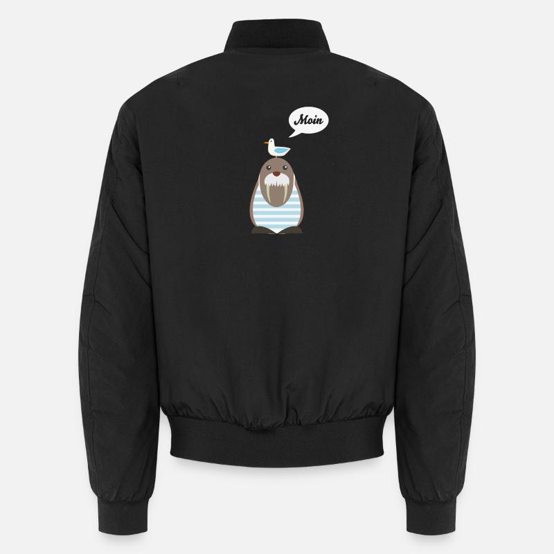 Moin, Sea Lion, Seagull Unisex Bomber Jacket