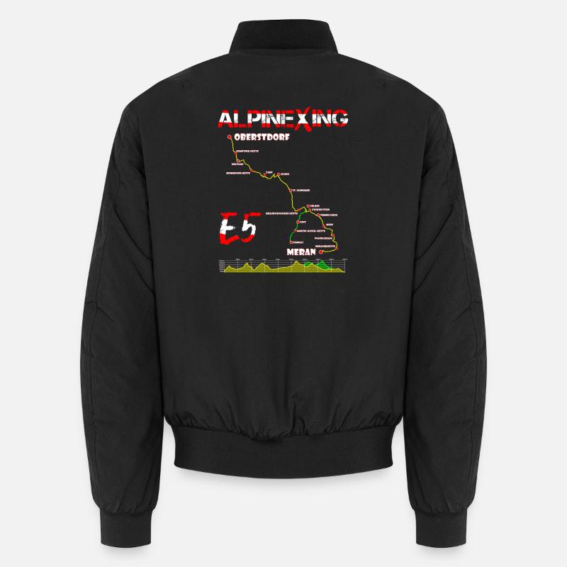E5 Oberstdorf Meran - Unisex Bomberjacke - Schwarz