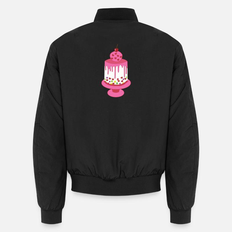 cake - Unisex Bomber Jacket - black