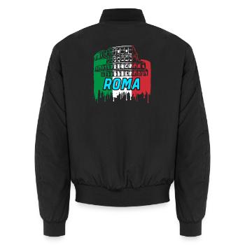 Rom / Geschenk / Geschenkidee - Unisex Bomberjacke - Schwarz - Hinten - AI Model Male 185 light (185cm)