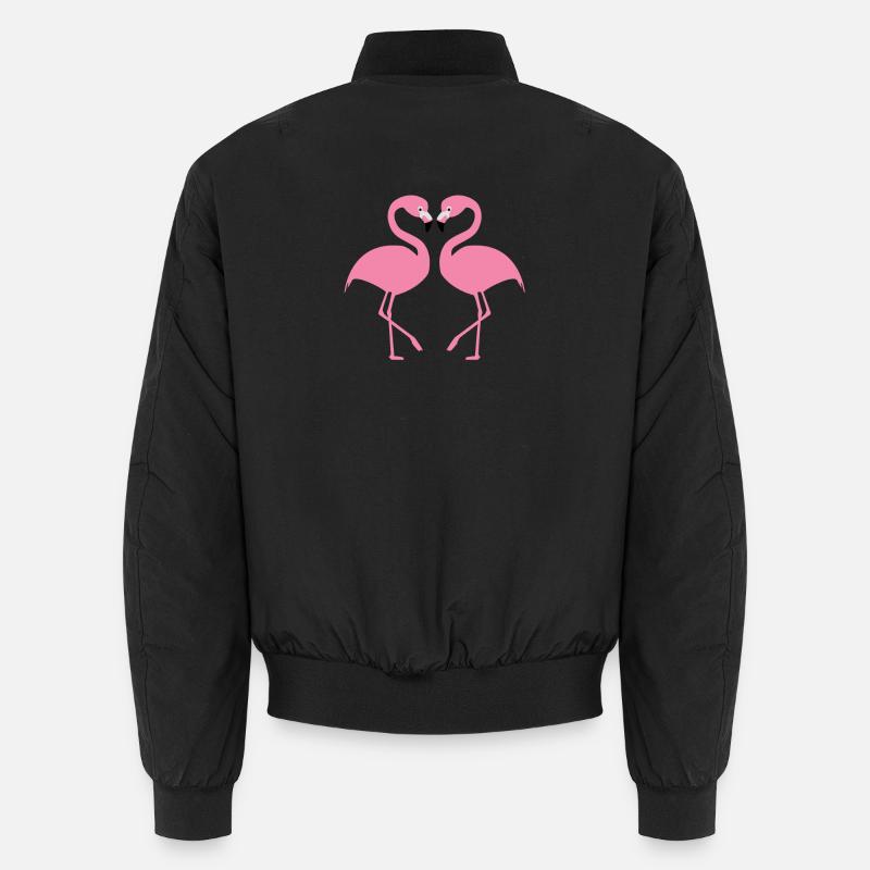 Flamingos - Unisex Bomberjacke - Schwarz