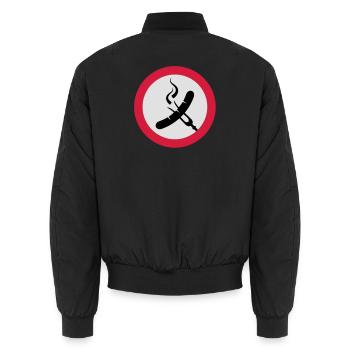 Saucisse Grill - Bomber unisexe - noir - Dos - AI Model Male 185 light (185cm)