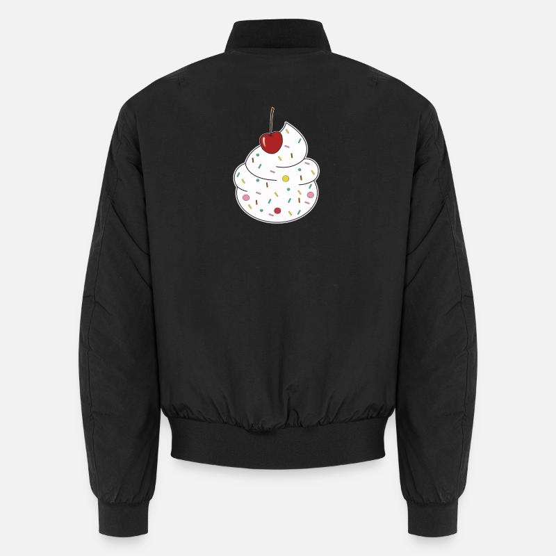 Sahne Kirsche - Unisex Bomberjacke - Schwarz