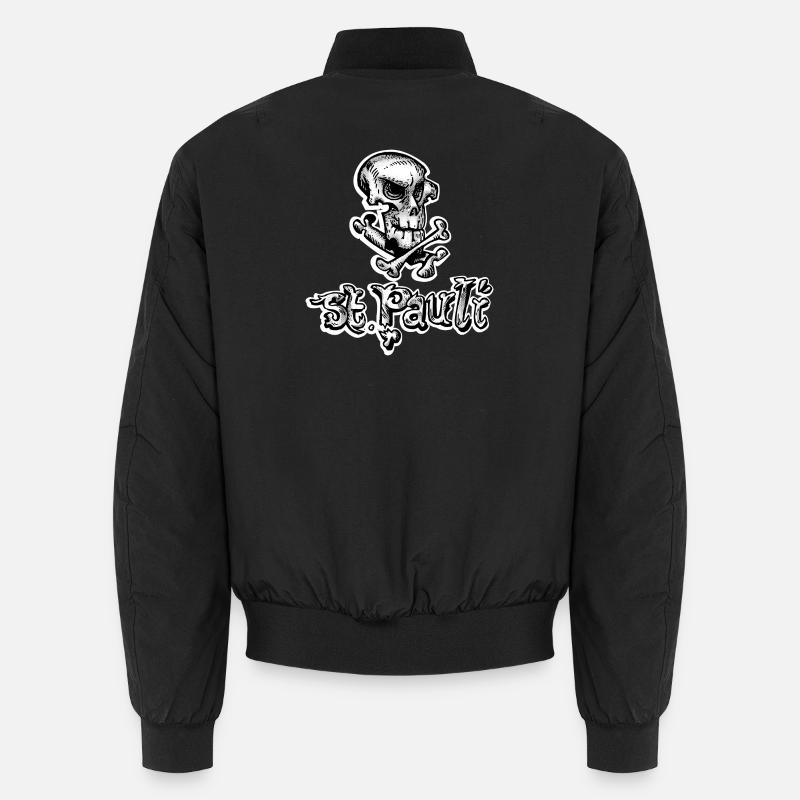 St Pauli Skull Graffiti - Unisex Bomberjacke - Schwarz
