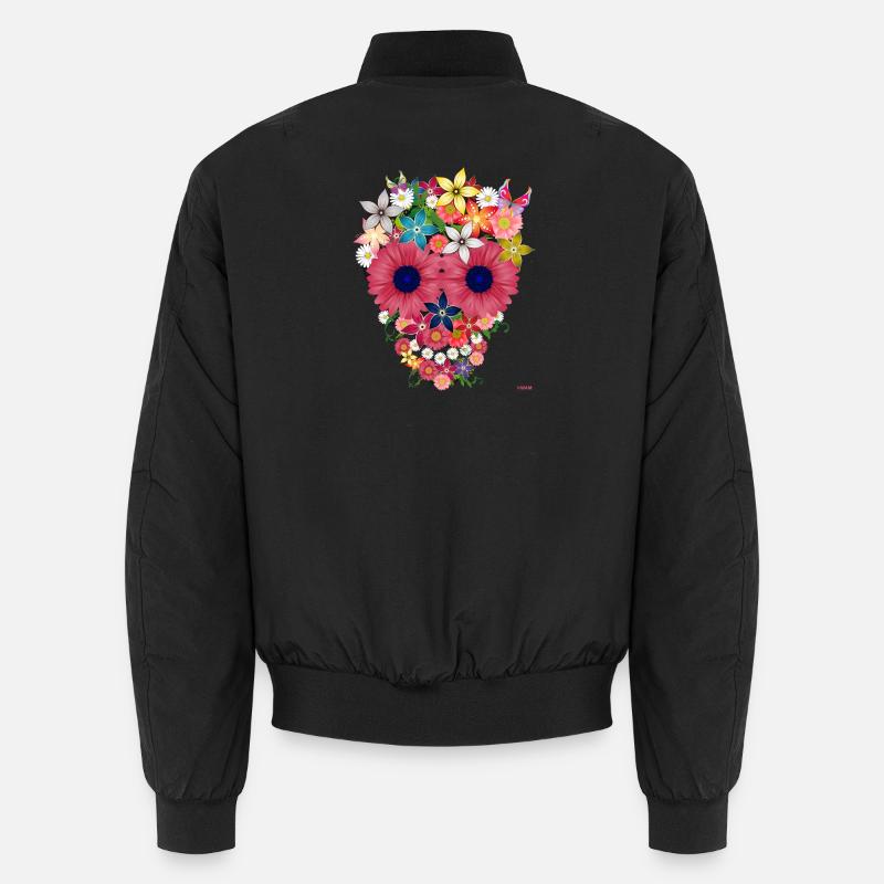skull flowers by wam Unisex Bomber Jacket