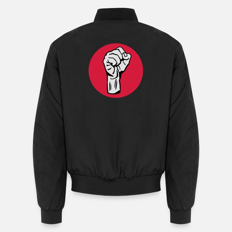 Poing - Protestation - Démocratie - Bomber unisexe - noir