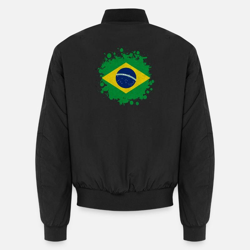 Brésil Tache tache de cadeau drapeau Amérique du Sud Bomber unisexe