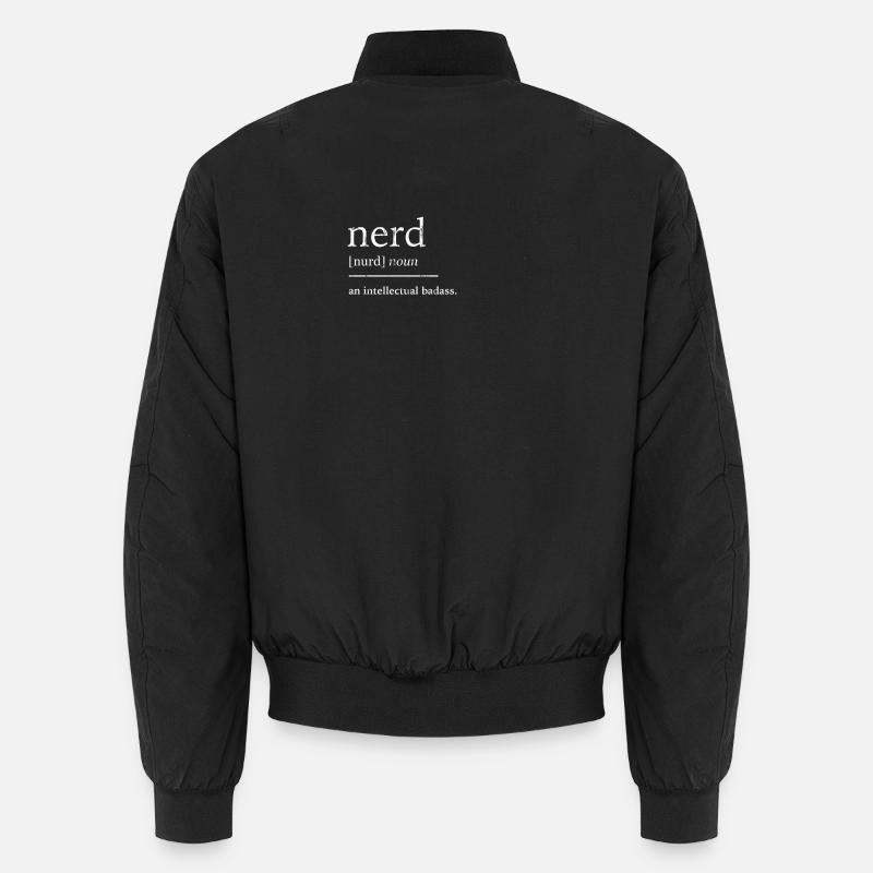 Streber Nerd - Unisex Bomberjacke - Schwarz