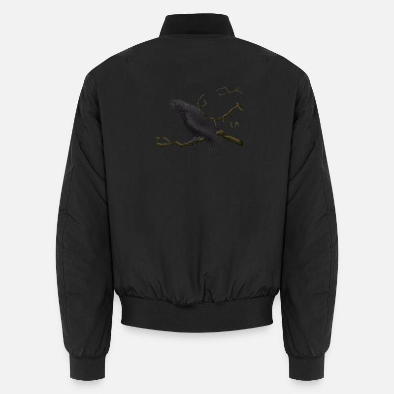 Black Raven Unisex Bomber Jacket