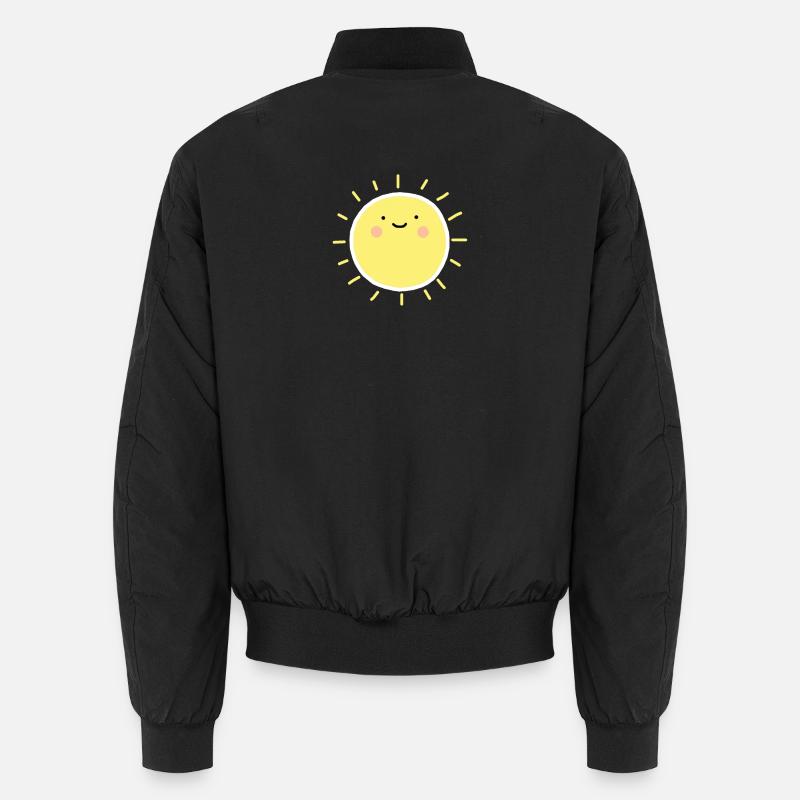 Sun smiley heureux - Bomber unisexe - noir