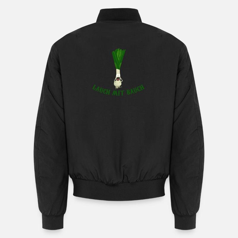 Leek with Belly Cartoon Unisex Bomber Jacket