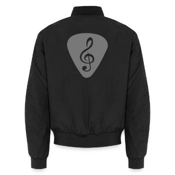 plektrum_notenschluessel - Bomber unisexe - noir - Dos - AI Model Male 185 light (185cm)