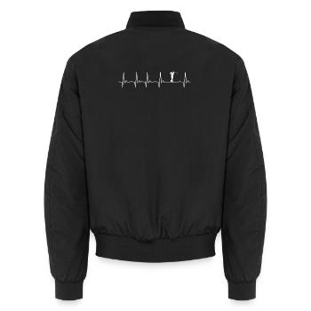 Golf | Golfeurs - Bomber unisexe - noir - Dos - AI Model Male 185 light (185cm)