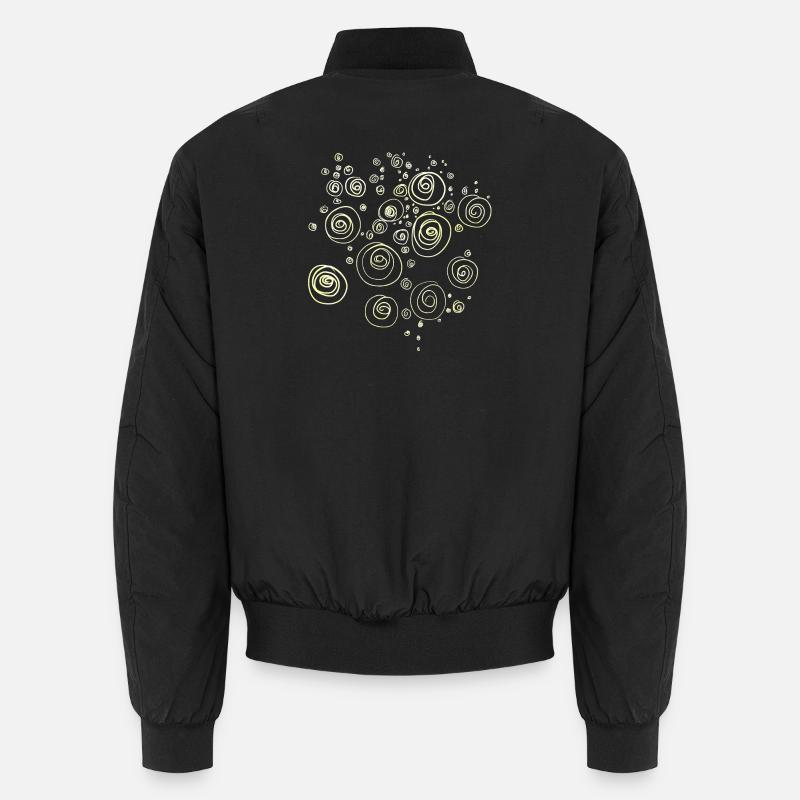 Coquillages / Spirales Abstrait - Bomber unisexe - noir
