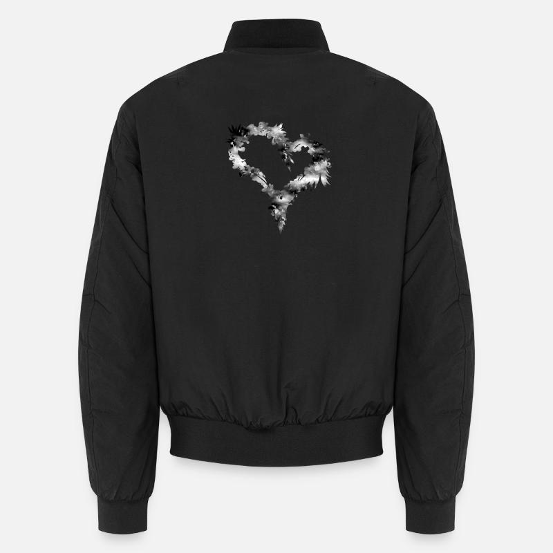 HEART - Unisex Bomber Jacket - black