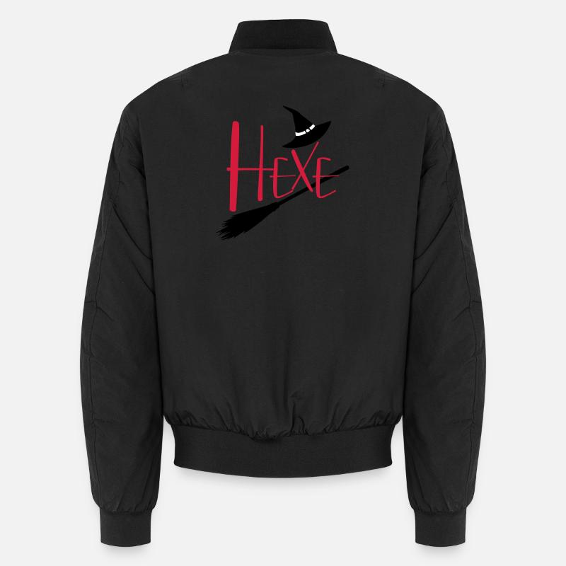 Hexe fliegender Hexenbesen - Unisex Bomberjacke - Schwarz