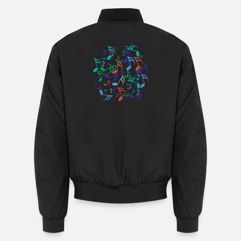 Colorful Music Notes Unisex Bomber Jacket
